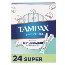 Tampax Pure Cotton Tampons - Super - 24ct