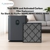 Nispira HE400 True HEPA Filter Replacement with Activated Carbon Infused Advanced Odor Lock For Shark Air Purifier 4 Fan HE401 HE402 HE405, 3 Packs - 3 of 4