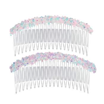 Unique Bargains 3 Pcs Hair Clips Hair Accessories For Women Hair Barrettes  Sparkly Rhinestones Hairpin Pink : Target