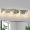 DORESshop 4-Light Nickel Vanity Light with E26 Sockets, Non-Integrated Bulbs, Modern Bathroom Wall Fixture - 2 of 4