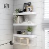 Bathroom Shelves Over Toilet - Wall Mounted Floating Shelves 16 inch Set of 3 - 4 of 4
