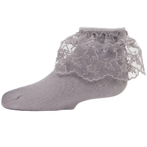 Memoi Petite Floral Lace Cotton Blend Anklet Socks - 1 of 2
