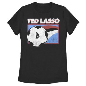 Women's Ted Lasso Long Shot Soccer Ball Logo T-Shirt - 1 of 4