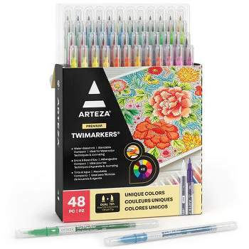 Arteza Acrylic Paint Markers Art Supply Set, Black & White Fine