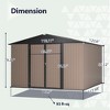 CAVINAS Outdoor Storage Shed with Lockable Doors Weatherproof Garden Shed for Garden, Lawn - 4 of 4