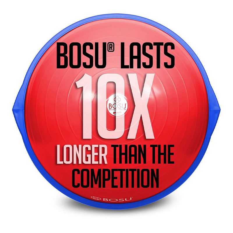Bosu 72-10850 Home Gym Equipment The Original Balance Trainer 65 cm Diameter, Red and Blue, 5 of 7