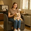 Mshliw Pet-Friendly Armchair with Built-In Hideaway, Rabbit-Ear Backrest, Scratch-Resistant Fabric, Side Pocket and Cushion, Single Sofa, for Seating - 4 of 4