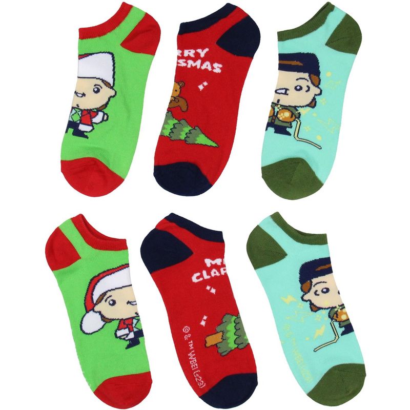 National Lampoon Christmas Vacation Adult Merry Clarksmas 5-Pack No-Show Socks Multicoloured, 2 of 5