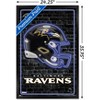 Trends International NFL Baltimore Ravens - Neon Helmet 23 Framed Wall Poster Prints - 3 of 4
