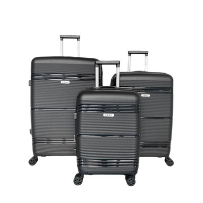 IZOD Legna Polycarbonate Hard shell Expandable Lightweight 360 Dual Spinning Wheels with Combo Lock 3-Piece Luggage Set
