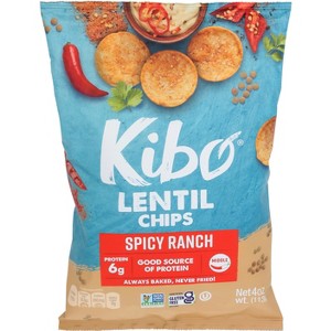 Kibo Spicy Ranch Lentil Chips - Case of 6 - 4 oz - 1 of 1