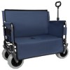 Grungis 3-in-1 Folding Wagon Cart,Shopping Cart with Bench Seat,Utility Cart for Camping,Shopping - 2 of 4