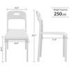 Dining Chairs Set of 1, Stackable Modern Kitchen Chairs,Plastic Dining Room Chair with Metal Legs,Easy Assembly - 4 of 4