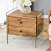 HDZNVF Nightstand with Excellent Storage Functions, Wood - 2 of 4