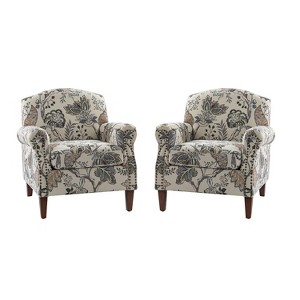 Set of 2 Giampiero Living Room Comfty Armchair with Nailhead Trims | ARTFUL LIVING DESIGN - 1 of 4