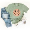 Simply Sage Market Smiley Face Peaches Short Sleeve Tee - 2XL - Sage - 2 of 4