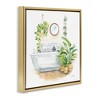 Stupell Industries Home Interior Bathroom Tub Floating Frame Canvas Art, Gold, 25" x 25" - 2 of 4