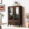 Vynxaria LED Display Cabinet with Adjustable Shelves and Spacious Drawers - 2 of 4