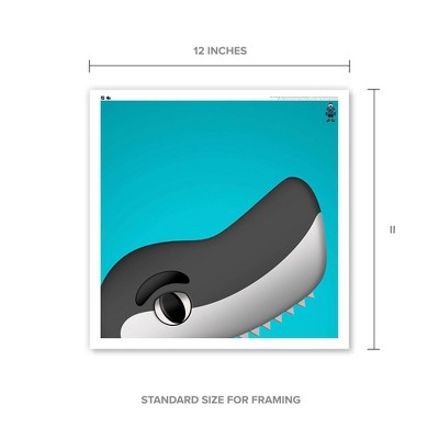 SJ Sharkie Minimalist NHL Kids Room Art Print