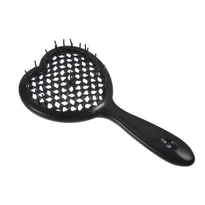 Unique Bargains Women's Heart Shape Vent Travel Wet Hair Brush 1 Pc