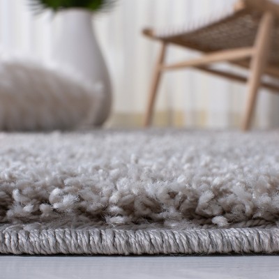 Light Grey 8' x 10' Solid Shag Area Rug