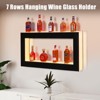 LED Lighted Liquor Bottle Display, Square 3-Step 48-Inch Wall Mounted Acrylic Liquor Shelf with Remote & App Control - 2 of 4