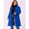 Agnes Orinda Women's Plus Size Winter Single Breasted Outfits Utility Belted Fashion Overcoats - 2 of 4