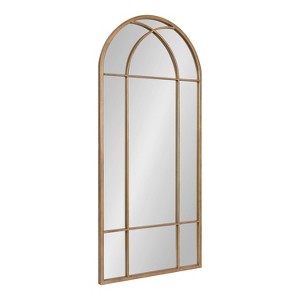 Kate and Laurel Dolbrook Arch Metal Windowpane Mirror, 19x40, Gold - 1 of 4