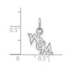 Black Bow Jewelry Sterling Silver College of William & Mary Tribe NCAA Extra Small Pendant - 2 of 3