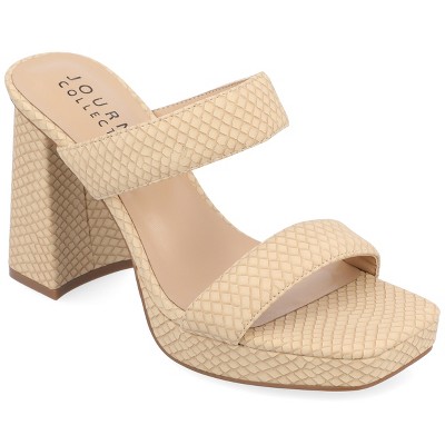 Journee Collection Womens Jaell Multi Strap Covered Block Heel Platform Sandals