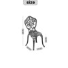 SKRAN Cast Aluminum Patio Dining Chair Set, Set of 2 with Black Frame, Rust Resistant and Weather Proof Outdoor Furniture - 3 of 4