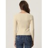 Allegra K Women's Sweetheart Neck Casual Long Sleeve Slim Fit Pullover Sweater - 4 of 4