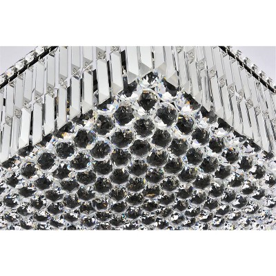 Elegant 12-Light Crystal and Metal Chandelier in Black