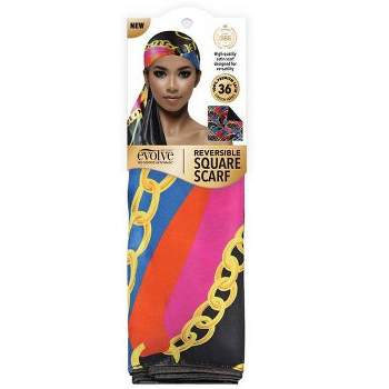 Evolve Products Double Sided Satin Square Hair Scarf