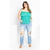 Women's Plus Size Lyla Top - sea green | CITY CHIC - image 2 of 4