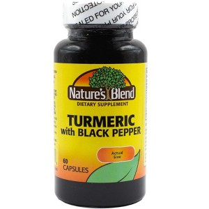 Nature’s Blend Turmeric with Black Pepper 500 mg Capsules for Joint Comfort, Antioxidant Support, and Absorption – 60 Ct - 1 of 4