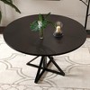 47" Round Dining Table, 4-6 Seat Kitchen & Dining Room Tables with Metal Base,Space Saving - 4 of 4