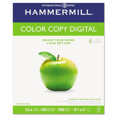 Hammermill Copy Paper 100 Brightness 32lb 8-1/2 x 11 Photo White 500/Ream 102630