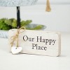 VIP Wood 10 in. White Our Happy Place Sign - 2 of 4