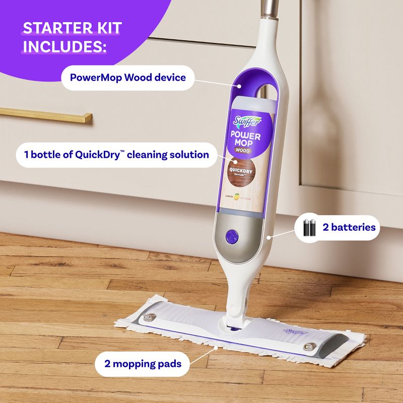 Swiffer Power Mop Wood Mop Kit for Wood Floor Cleaning, 5 of 14