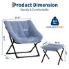 Saucer Chair, Plush Comfy Seat with Non-Slip Base, XL Foldable Lounge Chair for Teens and Adults, Accent Chair for Bedroom Dorm - 3 of 4