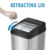 Itouchless Stainless Steel Sensor Trash Can W/absorbx Odor Control 14 ...