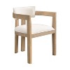 ModernLuxe 2pcs Dining Chair, Wooden Accent Chairs with Armrest, Curved Backrest - 4 of 4