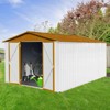 GDFStudio Frank Modern 10x12 FT Metal Outdoor Storage Shed with Padlock - 2 of 4