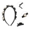 Unique Bargains Women's Fashion Grace Faux Pearl Headband 4.33" ID Gold Tone 1 Pc - 2 of 4