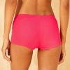 Women's Ribbed Textured Low-Rise Cheeky Swim Boyshorts - Wild Fable™ - 2 of 4