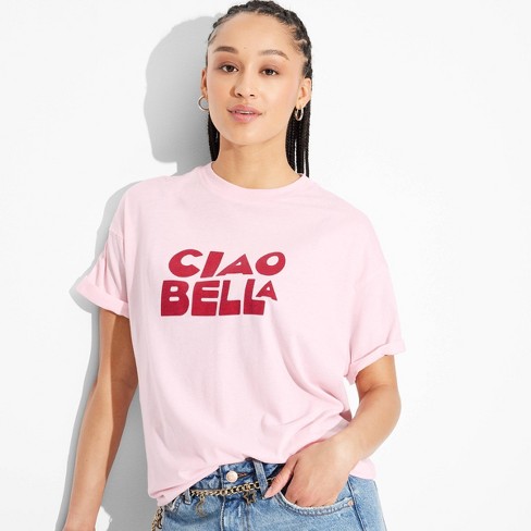 Women s Short Sleeve Oversized Graphic T shirt Wild Fable Target