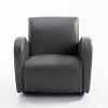 Qaba Kids Sofa Rocking Chair with Side Pocket, PU Leather Toddler Armchair for Children gray - 4 of 4