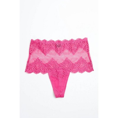 Women's SO FINE LACE HIGH CUT THONG - ONLY HEARTS