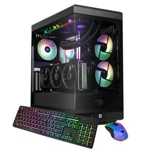 iBUYPOWER Y40 Gaming PC Desktop - AMD Ryzen 7 9800X3D, AMD Radeon RX 9070XT 16GB, 32GB DDR5 RGB RAM, 2TB NVMe SSD - 1 of 4